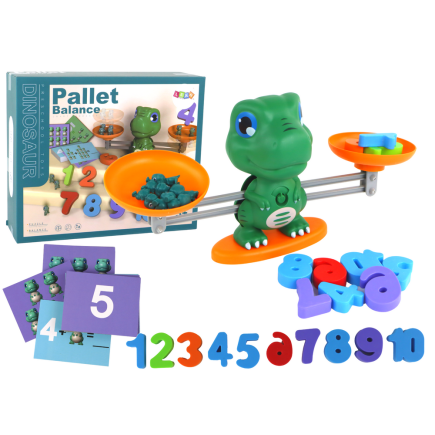 Zabawka edukacyjna dinozaur waga działania matematyczne