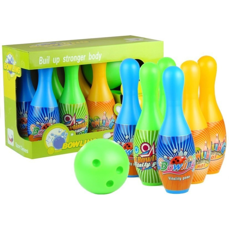 Zestaw do gry w kręgle 6 kręgli + kula sport gra EAN: 5905884458815
