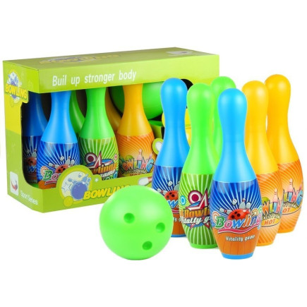 Zestaw do gry w kręgle 6 kręgli + kula sport gra