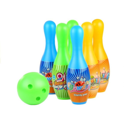 Zestaw do gry w kręgle 6 kręgli + kula sport gra EAN: 5905884458815