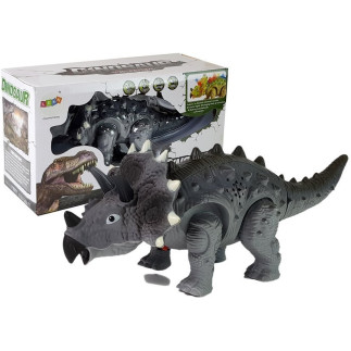Dinozaur na baterie triceratops szary
