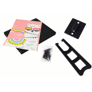 Zestaw diy cekiny szpilki lama ramka kolorowy