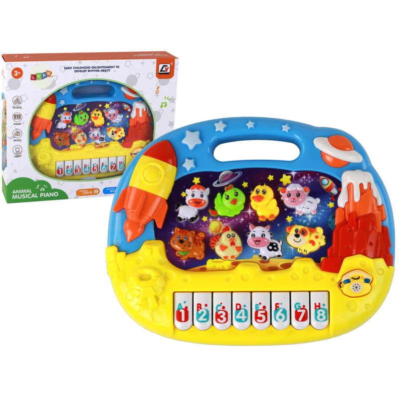 Pianinko Edukacyjne "Kreatywne Zwierzątka w Kosmosie" EAN: 5905991000938