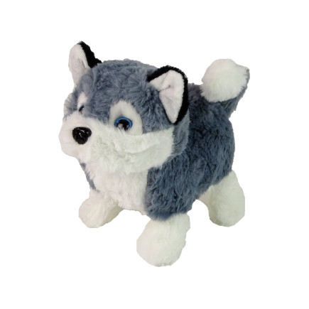 Interaktywna maskotka pies husky chodzi porusza ogonem dźwięk