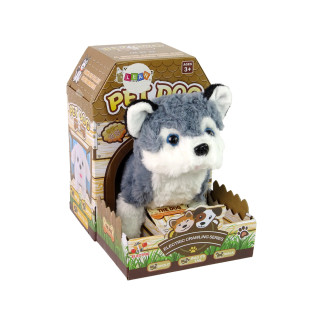 Interaktywna maskotka pies husky chodzi porusza ogonem dźwięk