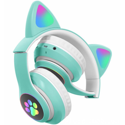 Słuchawki Bluetooth 5.0 Zs7d LED Turkusowe - EAN: 5907621828059