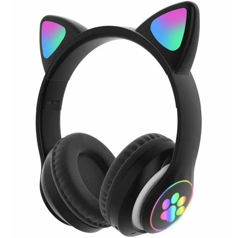 Słuchawki Bluetooth 5.0 Zs7f LED Czarny z Uszami - EAN: 5907621833312
