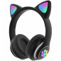 Słuchawki Bluetooth 5.0 Zs7f LED Czarny z Uszami - EAN: 5907621833312