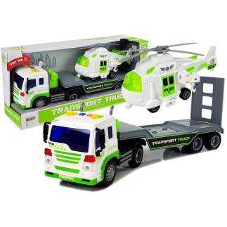 Auto transporter na baterie 1:16 z helikopterem