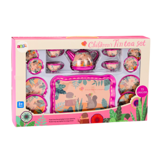 Zestaw do kawy herbaty filiżanki czajnik taca różowy kawiarnia 15ele.