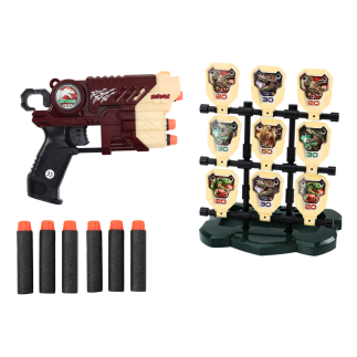 Zestaw Dinozaury: Pistolet z Tarczą i Strzałkami Piankowymi 5905991019947