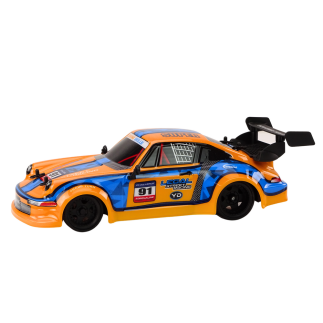 Zdalnie sterowane autko RC z gumowymi kołami drift, pomarańczowe - EAN: 5905991017226