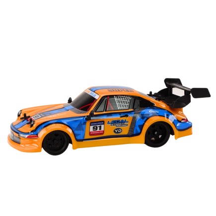 Zdalnie sterowane autko RC z gumowymi kołami drift, pomarańczowe - EAN: 5905991017226