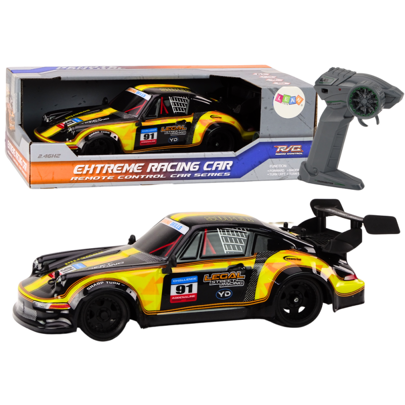 Zdalnie sterowane autko RC Drift Yellow z gumowymi kołami, EAN: 5905991017233