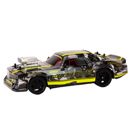 Autko zdalnie sterowane RC Drift z gumowymi kołami, czarne - EAN: 5905991017264