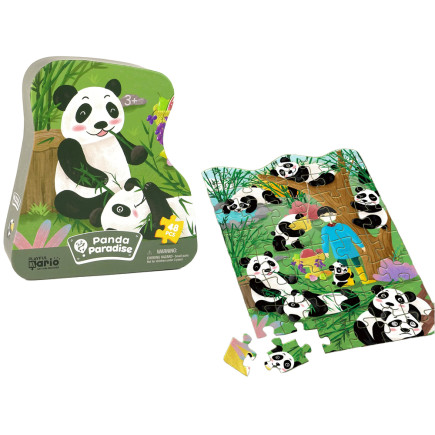 Puzzle panda las bambusowy 48 elementów