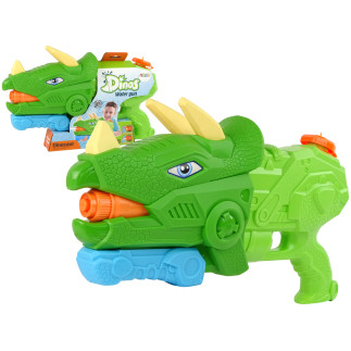 Pistolet na wodę dinosaur triceratops 1330 ml zielony zasięg 8 m