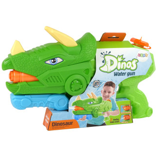 Pistolet na wodę dinosaur triceratops 1330 ml zielony zasięg 8 m