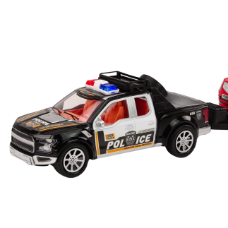 Policyjny zestaw auto pickup terenowe laweta przyczepa policja