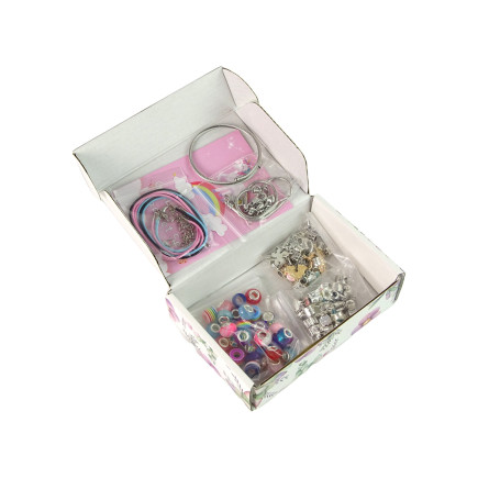 Zestaw do robienia bransoletek DIY z 90 koralikami - EAN: 5905515353311