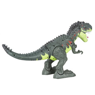 Dinozaur na baterie tyranozaur rex chodzący zielony