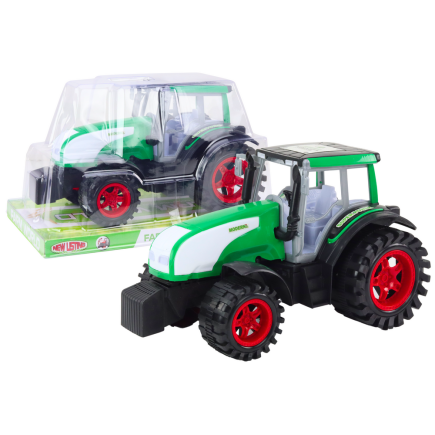 Duży traktor farmerski rolniczy napęd zielony