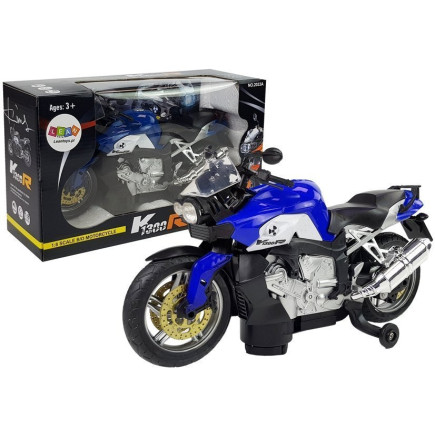 Motocykl na baterie niebieski