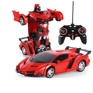 Auto robot 2w1 pilot r/c światło dźwięk drift czerwony