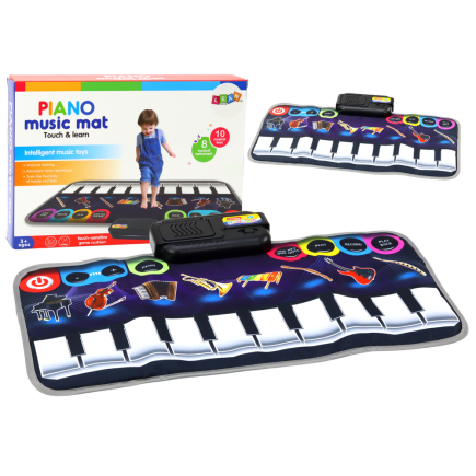 Mata muzyczna edukacyjna pianinko instrumenty muzyczne