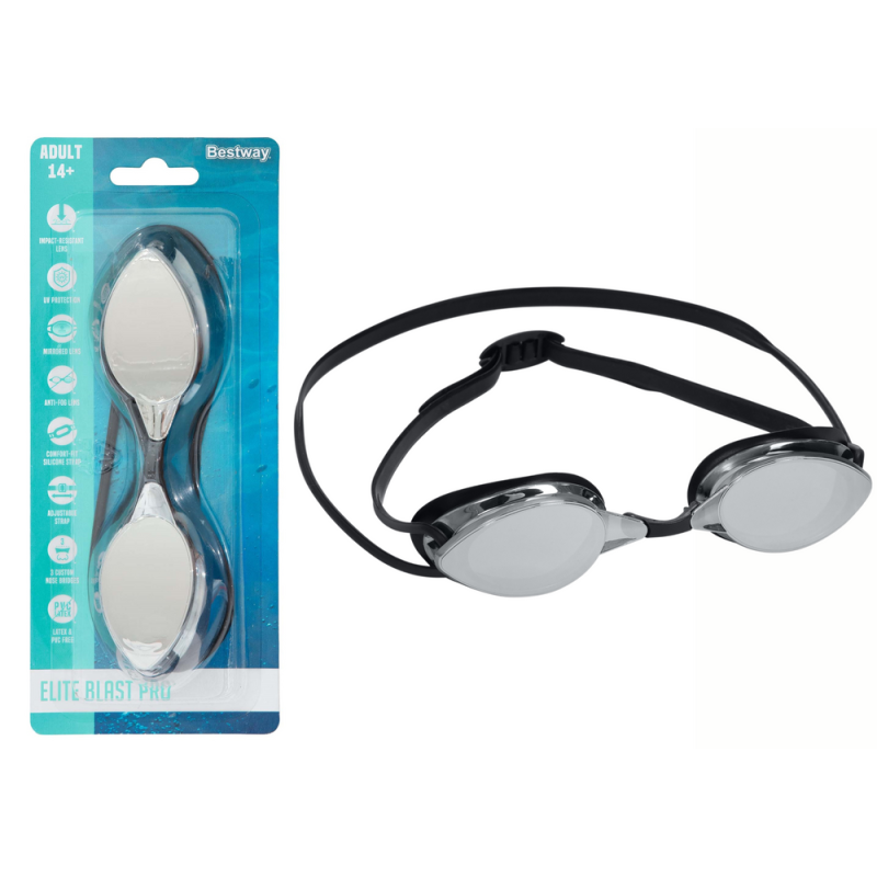 Okulary do pływania lustrzane czarne Bestway EAN: 6941607330876 Okulary do pływania lustrzane czarne Bestway EAN: 6941607330876