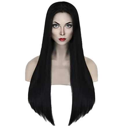 Bq3e peruka włosy 80cm czarne cosplay