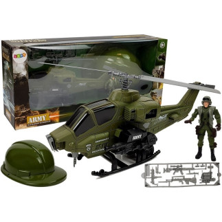 Zestaw wojskowy helikopter hełm żołnierz