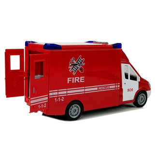 Wóz Strażacki z Napędem Frykcyjnym i Dźwiękiem, Otwierane Drzwi - EAN: 5905884453964