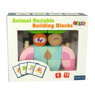 Kreatywne klocki drewniane przestrzenne układanka sowa 3d