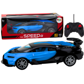 ﻿samochód sportowy zdalnie sterowany auto rc niebieski1:16