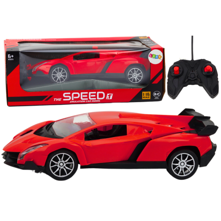 Samochód rc 1:16 zdalnie sterowany sportowy czerwone auto