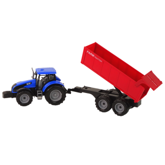 Niebieski Traktor z Przyczepą – Pojazd Rolniczy dla Dzieci, EAN: 5905679071885