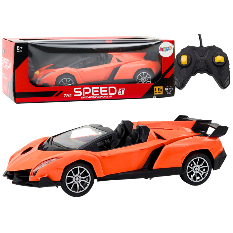 Zdalnie Sterowany Samochód Sportowy RC 1:16 Pomarańczowy EAN: 5905991017639
