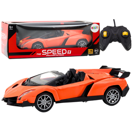 Auto samochód sportowy zdalnie sterowany rc 1:16 pomarańczowy