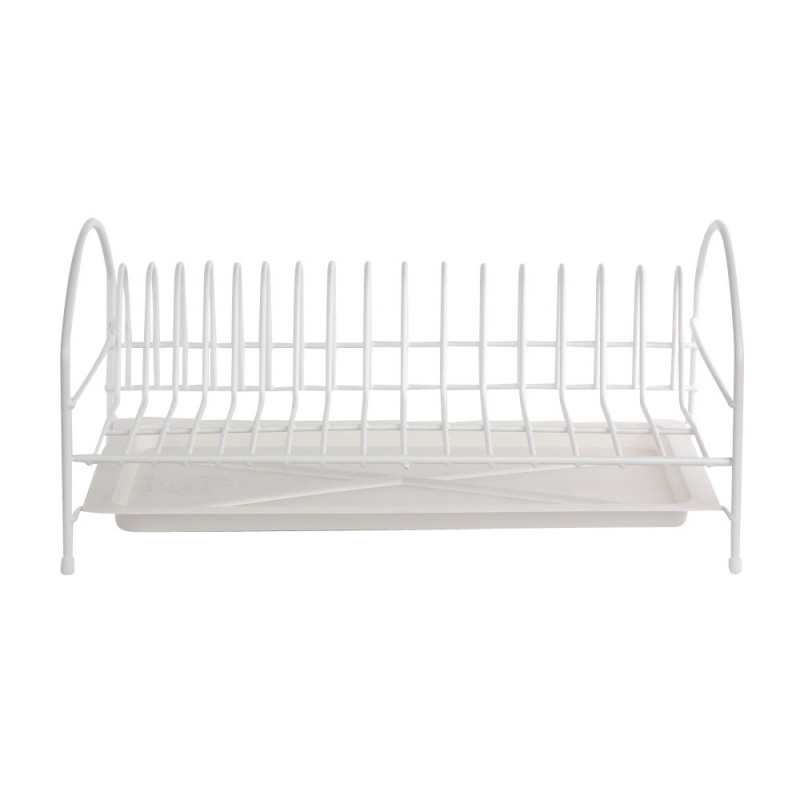 Suszarka do naczyń 1-poziomowa 40cm biała z tacką EAN: 5906551040715