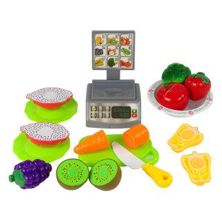 Koszyczek z warzywami do krojenia waga sklepowa