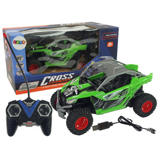 Terenowe auto cross country zdalnie sterowane pilot 27 mhz zielone