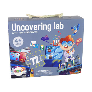 Puzzle dla dzieci układanka laboratorium nauka 72 elem
