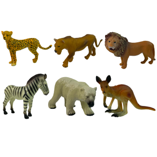 Zestaw figurek Afryka: Dzikie zwierzęta, Kangur, Zebra - EAN: 5905214970581