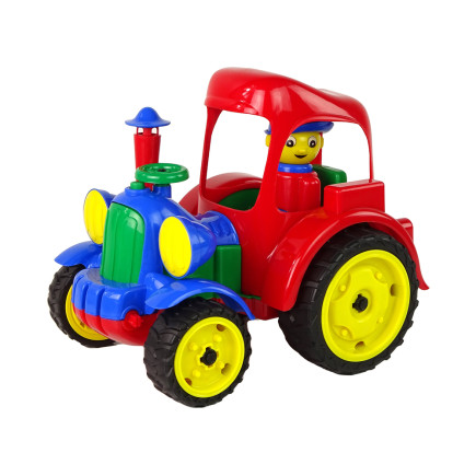 Duży traktor ciągnik pojazd farma figurka gumowe koła