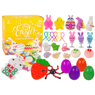 Zestaw zabawek wielkanocnych fidget toys antystresowe 24 elementów