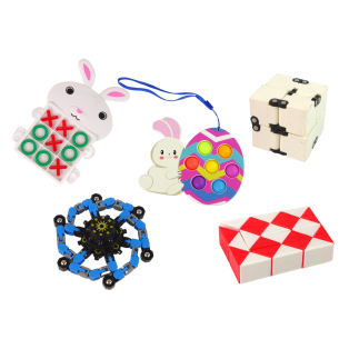 Zestaw zabawek wielkanocnych fidget toys antystresowe 36 elementów
