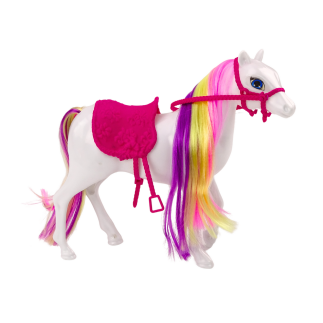 Figurka konia biały koń do czesania siodło stajnia farma cute horse