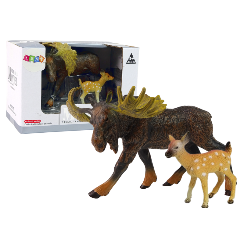 Zestaw 2 figurek Łoś i Sarna - Zwierzęta Leśne Figurki EAN 5905214971229
