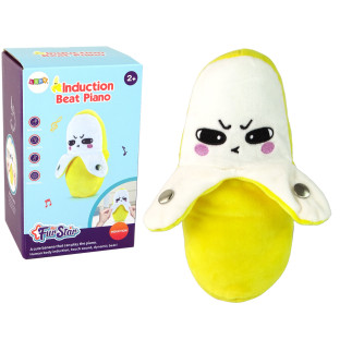 Pluszowy banan interaktywny muzyka 22 cm żółty